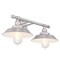 Westinghouse Fixture Wall 60W 2-Light Iron Hill 12In, Brushed Nickel Shades 6110300 - alternate 3